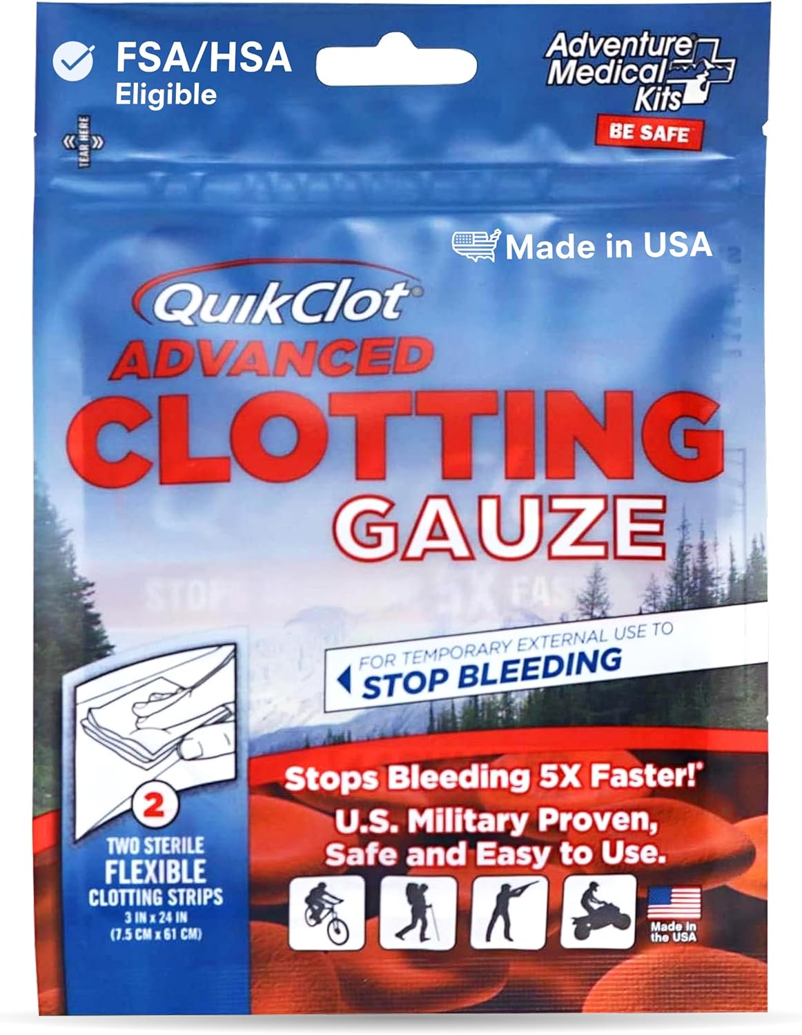 QuikClot Kaolin Strips